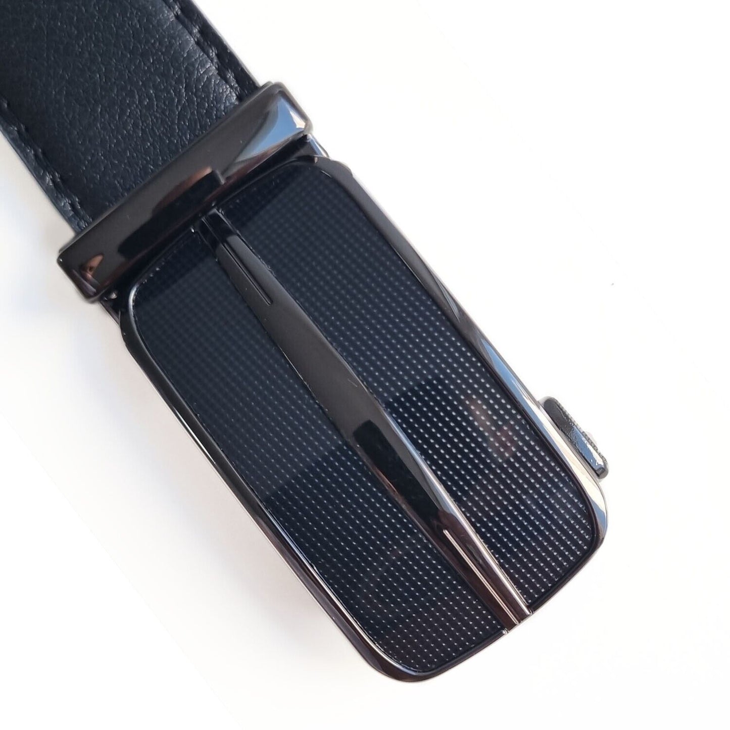 Microfiber Leather Mens Ratchet Belt Belts For Men Adjustable Size, Slide Buckle