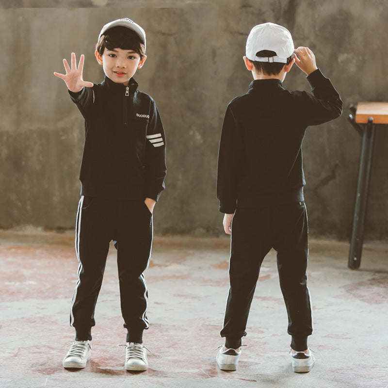 Boys''New Spring Garment in 2021 Two Kids'' Leisure Sports Kids''Spring School Garments